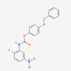 molecular formula C20H15FN2O5 B11941807 4-(Benzyloxy)phenyl 2-fluoro-5-nitrophenylcarbamate CAS No. 195140-90-0