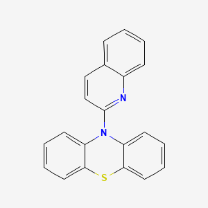 B11941823 10H-Phenothiazine, 10-(2-quinolinyl)- CAS No. 89480-04-6