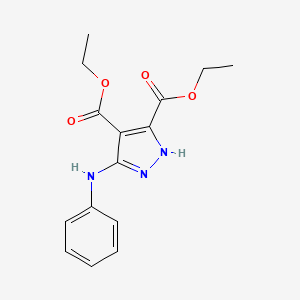 diethyl 5-anilino-1H-pyrazole-3,4-dicarboxylate