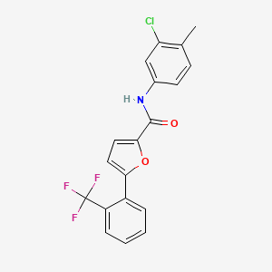 N-(3-Chloro-4-methylphenyl)-5-(2-(trifluoromethyl)phenyl)furan-2-carboxamide