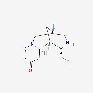 molecular formula C14H20N2O B1194222 (1R,2R,9R,12R)-12-丙-2-烯基-7,11-二氮杂三环[7.3.1.02,7]十三-5-烯-4-酮 