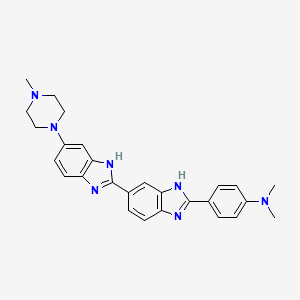 molecular formula C27H29N7 B1194229 2'-(4-二甲氨基苯基)-5-(4-甲基-1-哌嗪基)-2,5'-联苯并咪唑 CAS No. 23555-00-2
