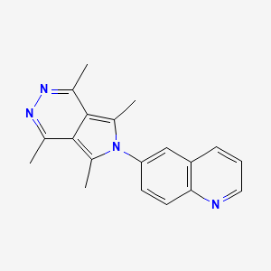 molecular formula C19H18N4 B1194236 6-(1,4,5,7-四甲基-6-吡咯并[3,4-d]哒嗪基)喹啉 