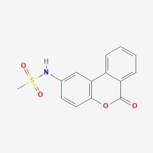 molecular formula C14H11NO4S B1194246 N-(6-氧代-6H-苯并(c)色满-2-基)甲磺酰胺 CAS No. 7155-03-5