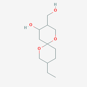 molecular formula C12H22O4 B1194251 9-乙基-3-(羟甲基)-1,7-二氧杂螺[5.5]十一烷-4-醇 CAS No. 89885-86-9