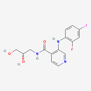 molecular formula C15H15FIN3O3 B1194259 派马沙替布 CAS No. 1236699-92-5