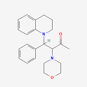 2-Butanone, 4-(3,4-dihydro-1(2H)-quinolinyl)-3-(4-morpholinyl)-4-phenyl-