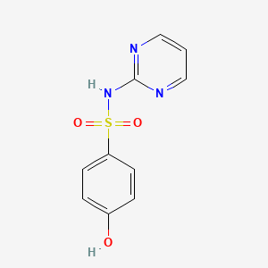 molecular formula C10H9N3O3S B1194275 Benzenesulfonamide, 4-hydroxy-N-2-pyrimidinyl- CAS No. 20778-16-9