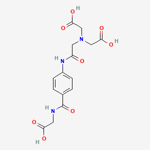 molecular formula C15H17N3O8 B1194281 4-((Bis(carboxymethyl)aminomethyl)carbamino)hippuric acid CAS No. 93583-03-0