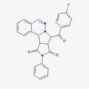 11-(4-fluorobenzoyl)-14-phenyl-9,10,14-triazatetracyclo[8.6.0.02,7.012,16]hexadeca-2,4,6,8-tetraene-13,15-dione