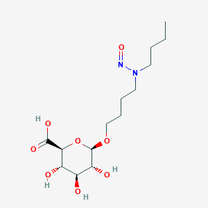 B1194317 (2S,3S,4S,5R,6R)-6-[4-[butyl(nitroso)amino]butoxy]-3,4,5-trihydroxyoxane-2-carboxylic acid CAS No. 79381-29-6