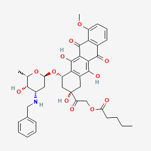 B1194318 N-Benzyladriamycin-14-valerate CAS No. 98983-21-2