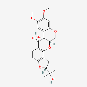 molecular formula C23H24O8 B1194336 12a-Hydroxydalpanol CAS No. 85042-77-9