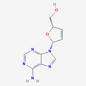 molecular formula C10H11N5O2 B1194393 2',3'-二脱氧-2',3'-二脱氢腺苷 CAS No. 7057-48-9