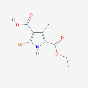 Ethyl 5-bromo-4-carboxy-3-methyl-2-pyrrolecarboxylate