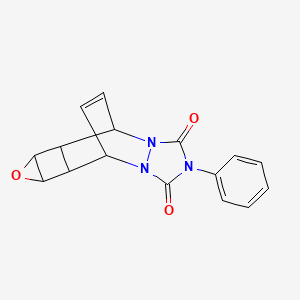 10-Phenyl-4-oxa-8,10,12-triazapentacyclo[5.5.2.02,6.03,5.08,12]tetradec-13-ene-9,11-dione