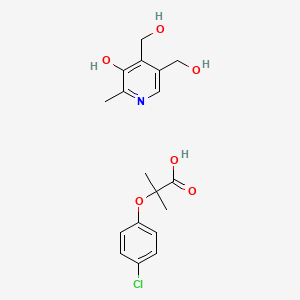 molecular formula C18H22ClNO6 B1194408 Pyridoxine clofibrate CAS No. 29952-87-2