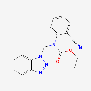 ethyl 1H-1,2,3-benzotriazol-1-ylmethyl(2-cyanophenyl)carbamate