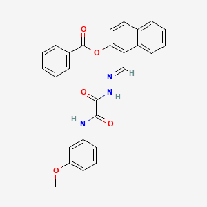 1-(2-((3-Methoxyanilino)(oxo)acetyl)carbohydrazonoyl)-2-naphthyl benzoate