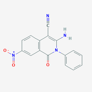 3-Amino-4-cyano-7-nitro-2-phenyl-1(2H)-isoquinolinone