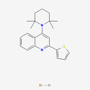 4-(2,2,6,6-Tetramethylpiperidin-1-yl)-2-(thiophen-2-yl)quinoline hydrobromide