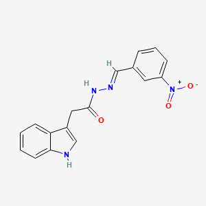 2-(1H-indol-3-yl)-N'-[(E)-(3-nitrophenyl)methylidene]acetohydrazide