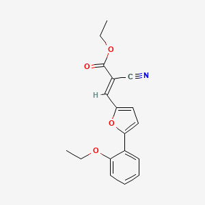 Ethyl 2-cyano-3-(5-(2-ethoxyphenyl)-2-furyl)-2-propenoate