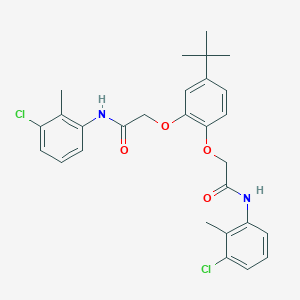 2-(4-Tert-butyl-2-(2-(3-chloro-2-methylanilino)-2-oxoethoxy)phenoxy)-N-(3-chloro-2-methylphenyl)acetamide