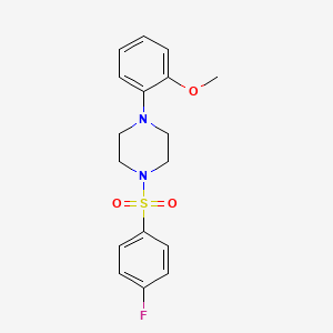 molecular formula C17H19FN2O3S B1194458 1-(4-氟苯磺酰基)-4-(2-甲氧苯基)哌嗪 