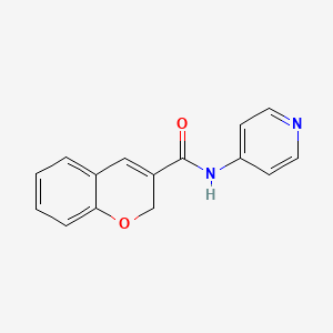B1194479 N-4-Pyridinyl-2H-1-benzopyran-3-carboxamide CAS No. 80066-02-0
