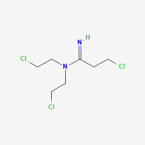 B1194499 N,N-Bis(2-chloroethyl)-3-chloropropionamidine CAS No. 89353-72-0