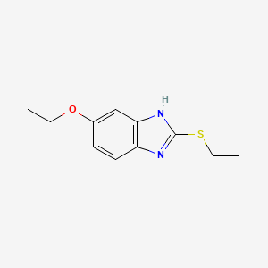 molecular formula C11H14N2OS B1194500 5-乙氧基-2-乙基巯基苯并咪唑 CAS No. 120764-43-4