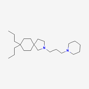 B1194501 2-(3-(1-Piperidinyl)propyl)-8,8-dipropyl-2-azaspiro(4.5)decane CAS No. 123018-48-4