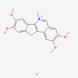 B1194503 9-Hydroxy-6-methyl-2,3,8-trimethoxy-11H-indeno(1,2-c)isoquinolinium chloride CAS No. 96705-56-5