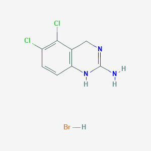molecular formula C8H8BrCl2N3 B119451 2-氨基-5,6-二氯-3,4-二氢喹唑啉氢溴酸盐 CAS No. 327602-34-6