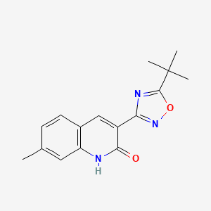 molecular formula C16H17N3O2 B1194523 3-(5-叔丁基-1,2,4-噁二唑-3-基)-7-甲基-2-喹啉酮 