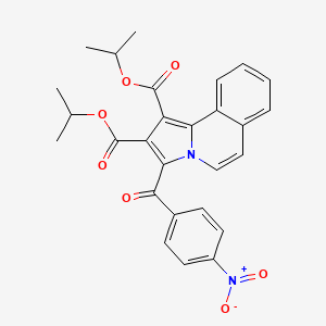 molecular formula C27H24N2O7 B11945264 Diisopropyl 3-(4-nitrobenzoyl)pyrrolo(2,1-A)isoquinoline-1,2-dicarboxylate CAS No. 853330-60-6