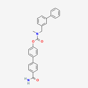 molecular formula C28H24N2O3 B1194554 4'-甲酰氨基-[1,1'-联苯]-4-基([1,1'-联苯]-3-基甲基)(甲基)氨基甲酸酯 CAS No. 1338574-83-6