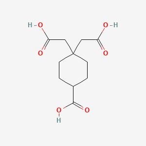 molecular formula C11H16O6 B11945552 4,4-bis(carboxymethyl)cyclohexane-1-carboxylic Acid CAS No. 6670-44-6