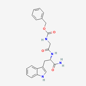 molecular formula C21H22N4O4 B11945691 (S)-Benzyl (2-((1-amino-3-(1H-indol-3-yl)-1-oxopropan-2-yl)amino)-2-oxoethyl)carbamate CAS No. 29738-86-1