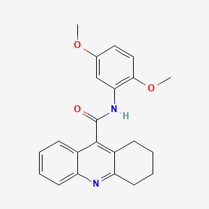 molecular formula C22H22N2O3 B11945756 N-(2,5-dimethoxyphenyl)-1,2,3,4-tetrahydro-9-acridinecarboxamide CAS No. 853317-89-2