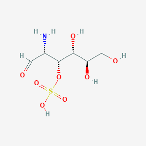 molecular formula C6H13NO8S B1194579 [(2R,3R,4R,5R)-2-氨基-4,5,6-三羟基-1-氧代己烷-3-基] 硫酸氢盐 CAS No. 76330-20-6