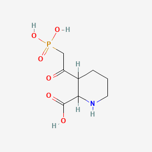 B1194583 3-(1-Oxo-2-phosphonoethyl)-2-piperidinecarboxylic acid CAS No. 138738-21-3