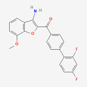 (3-Amino-7-methoxybenzofuran-2-yl)(2',4'-difluoro-[1,1'-biphenyl]-4-yl)methanone