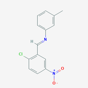 molecular formula C14H11ClN2O2 B11945891 N-(2-Chloro-5-nitrobenzylidene)-M-toluidine 