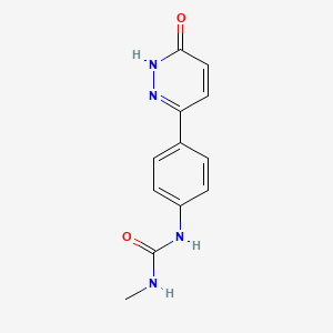 molecular formula C12H12N4O2 B1194598 6-(4-(3-Methylureido)phenyl)-3(2H)-pyridazinone CAS No. 93851-00-4