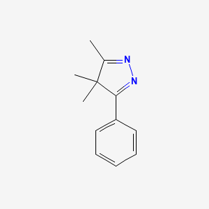 molecular formula C12H14N2 B11945982 3,4,4-Trimethyl-5-phenyl-4H-pyrazole CAS No. 30169-46-1