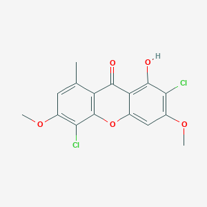 molecular formula C16H12Cl2O5 B1194602 2,5-二氯-1-羟基-3,6-二甲氧基-8-甲基-9H-氧杂蒽-9-酮 CAS No. 22905-22-2