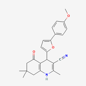 4-(5-(4-Methoxyphenyl)furan-2-yl)-2,7,7-trimethyl-5-oxo-1,4,5,6,7,8-hexahydroquinoline-3-carbonitrile