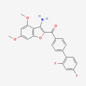 molecular formula C23H17F2NO4 B11946056 (3-Amino-4,6-dimethoxybenzofuran-2-yl)(2',4'-difluoro-[1,1'-biphenyl]-4-yl)methanone CAS No. 269075-56-1